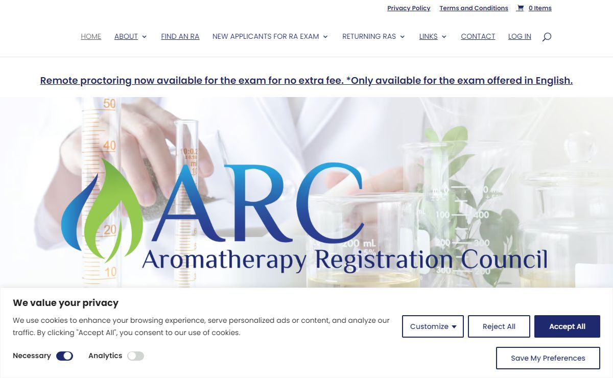 Home - Aromatherapy Registration Council