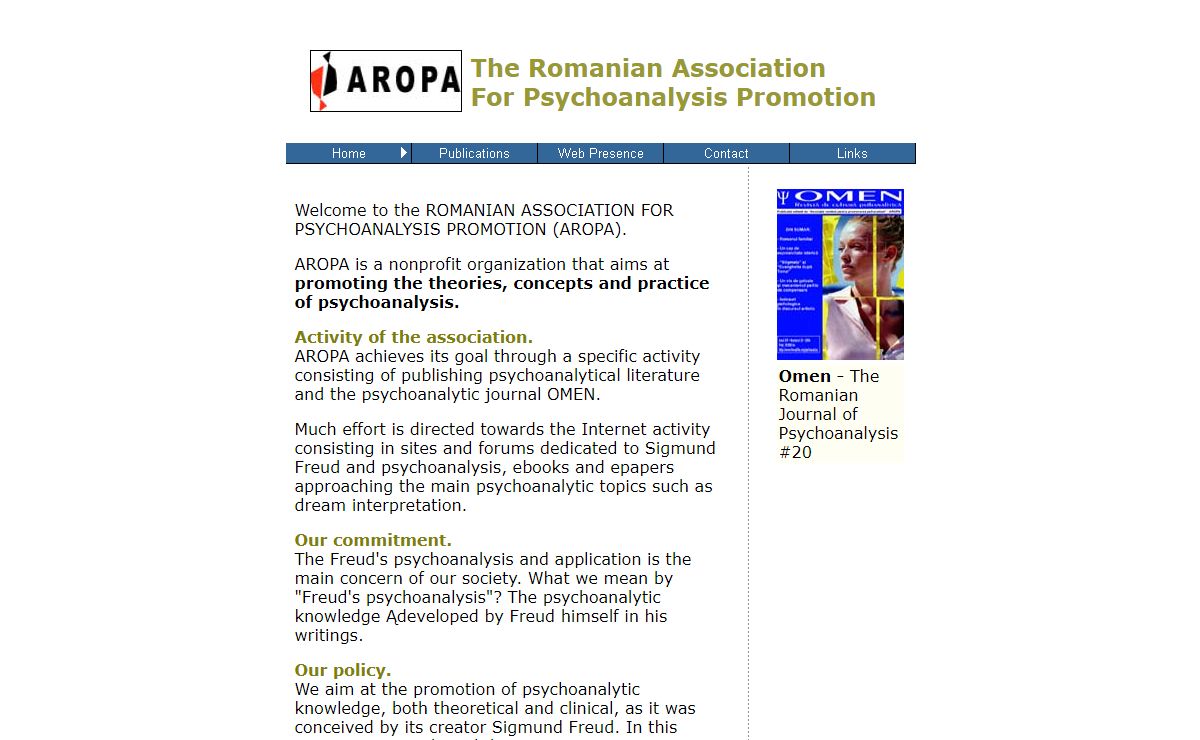 AROPA - The Romanian Association for Psychoanalysis Promotion