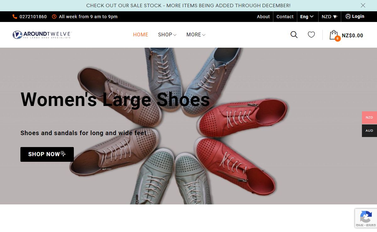 Around Twelve – Large shoes, Mens Large Shoes, Womens Large Shoes