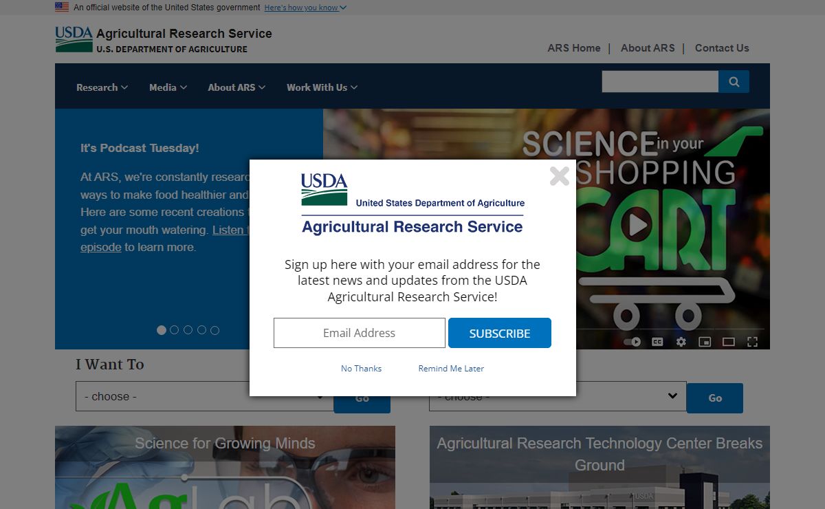 ARS Home : USDA ARS