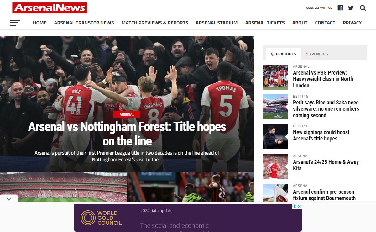 ArsenalNews.co.uk - Arsenal News, Transfers News & Rumours