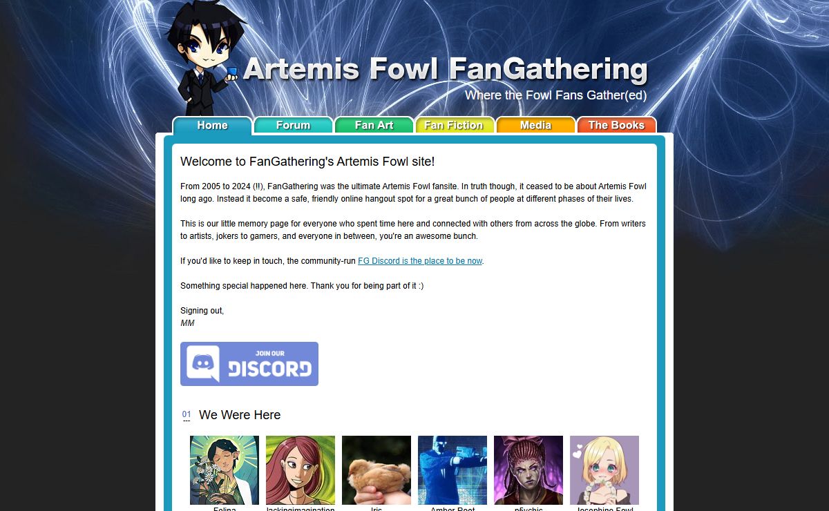 Artemis Fowl FanGathering - The ultimate Artemis Fowl fansite.