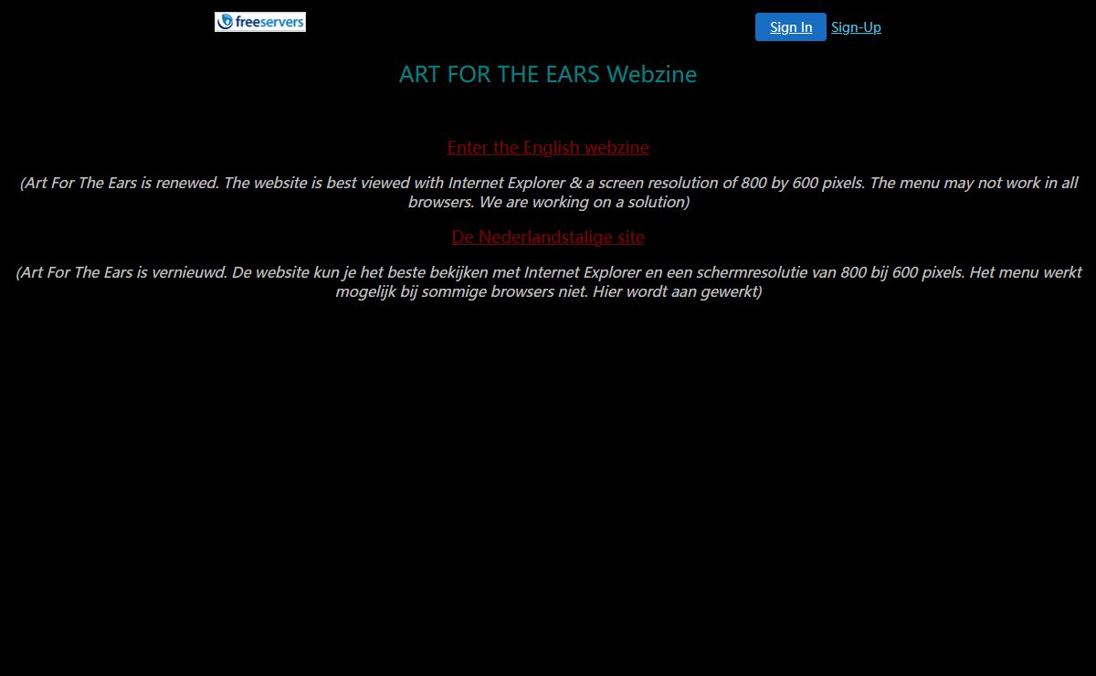 Art For The Ears Webzine - The Standard In Hard Music