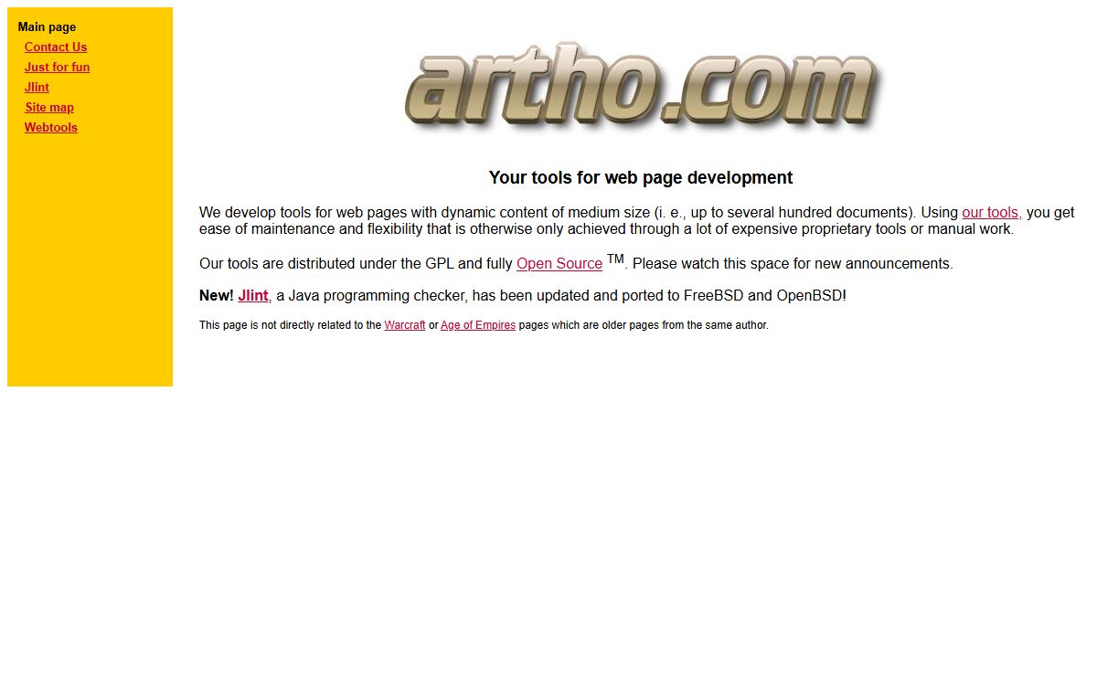 Artho Software - Main page