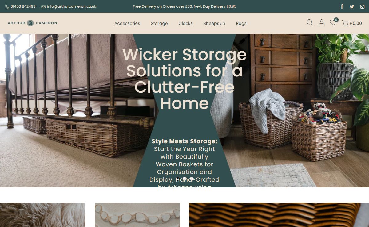Arthur Cameron | Homeware, Storage, Rugs, Clocks and More