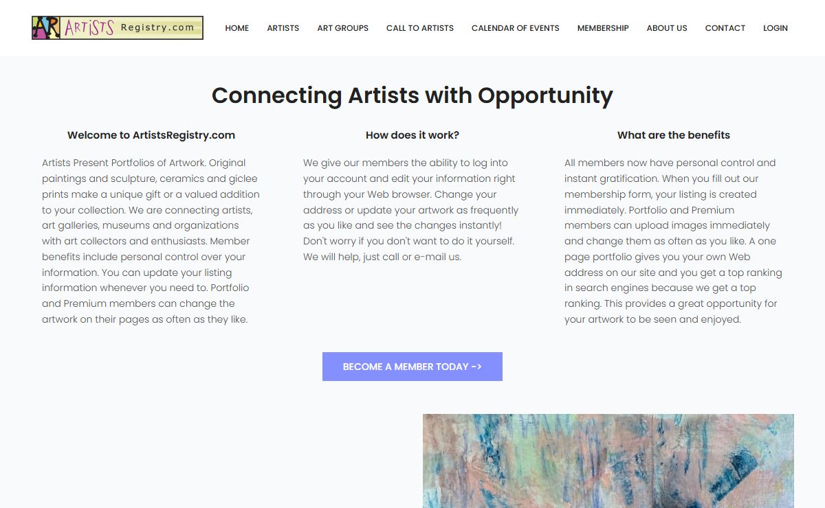 Artists Registry Connects Artists With Opportunity
