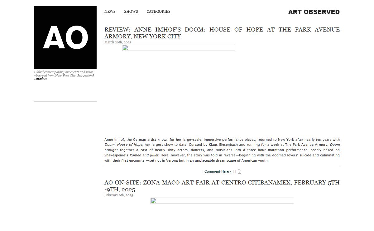 - AO Art Observed