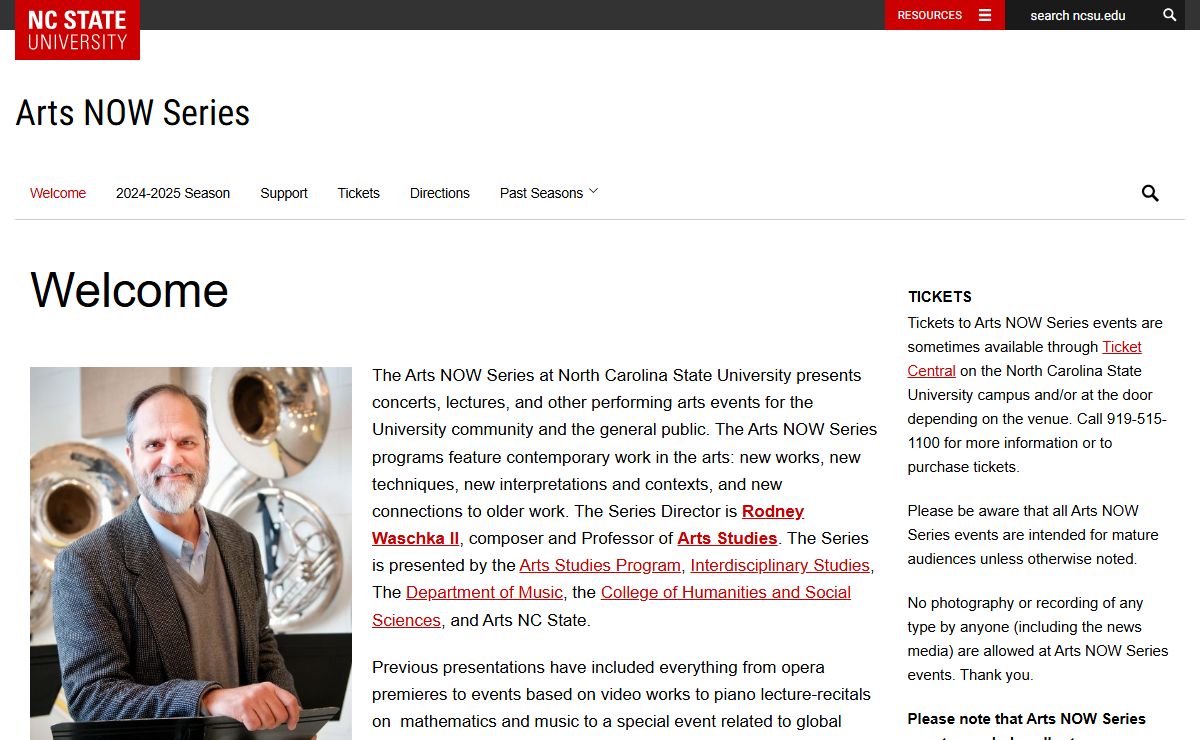 Arts NOW Series – Performing Arts Series at NC State