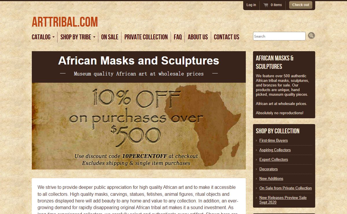 Authentic, museum quality African tribal art at wholesale prices