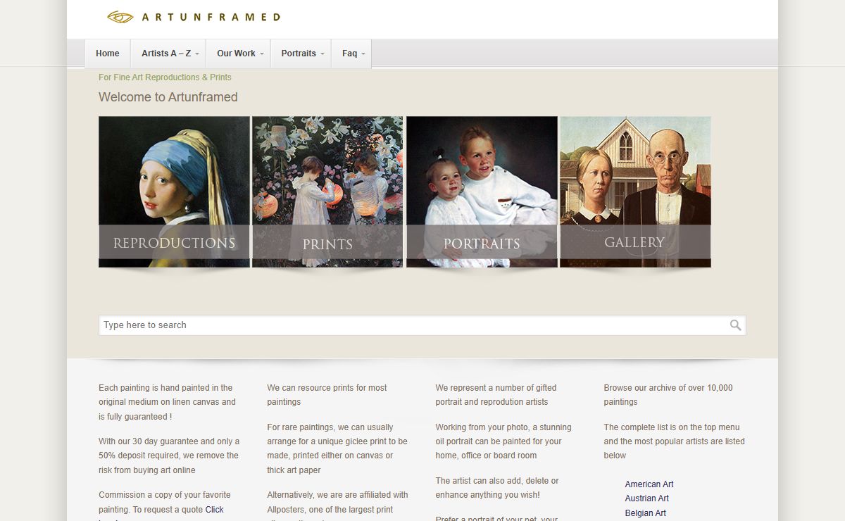 Reproduction Oil Painting | Artunframed