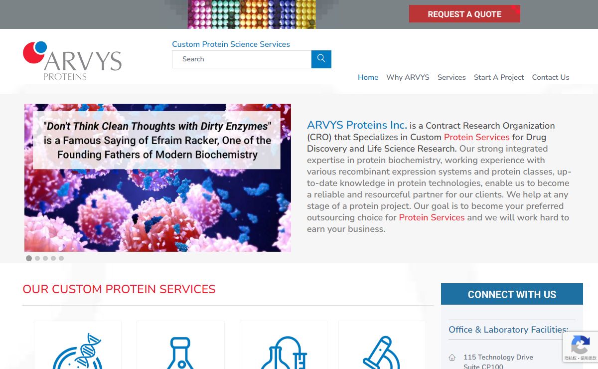ARVYS Proteins - Protein Services | Custom Protein Production