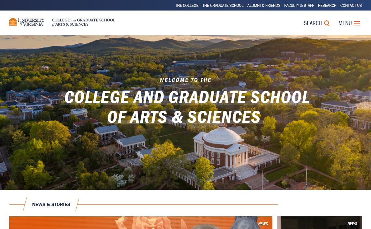 Home | College and Graduate School of Arts and Sciences, University of Virginia