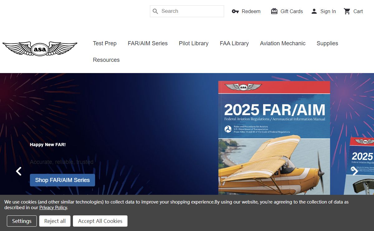 ASA for all FAA pilot and aviation mechanic knowledge exams.