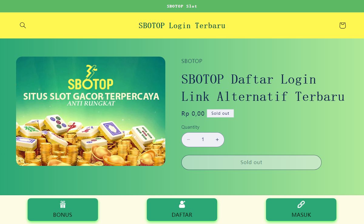 SBOTOP Daftar Login Link Alternatif Terbaru