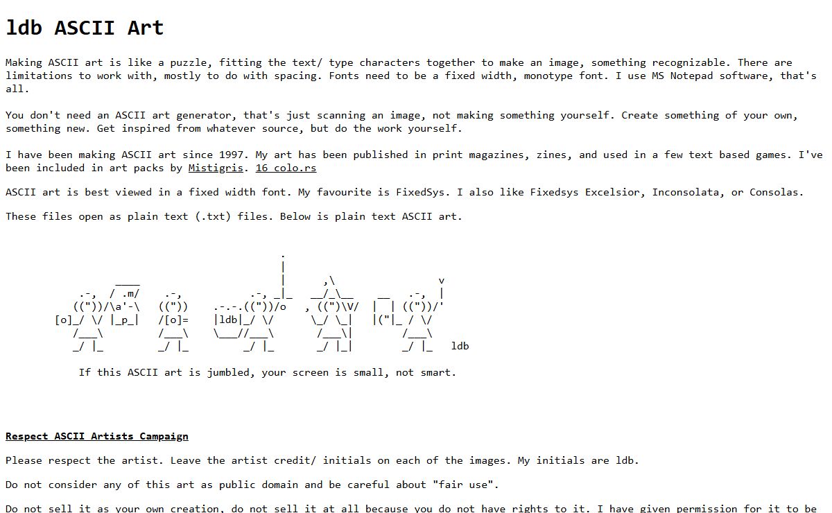 ldb ASCII Art