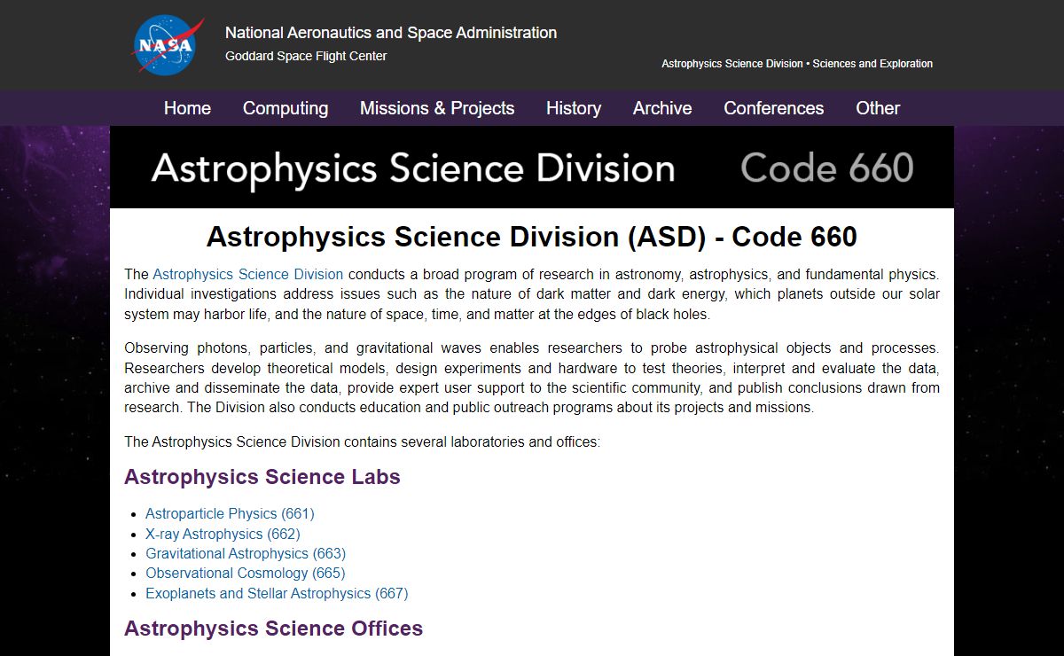 Astrophysics Science Division