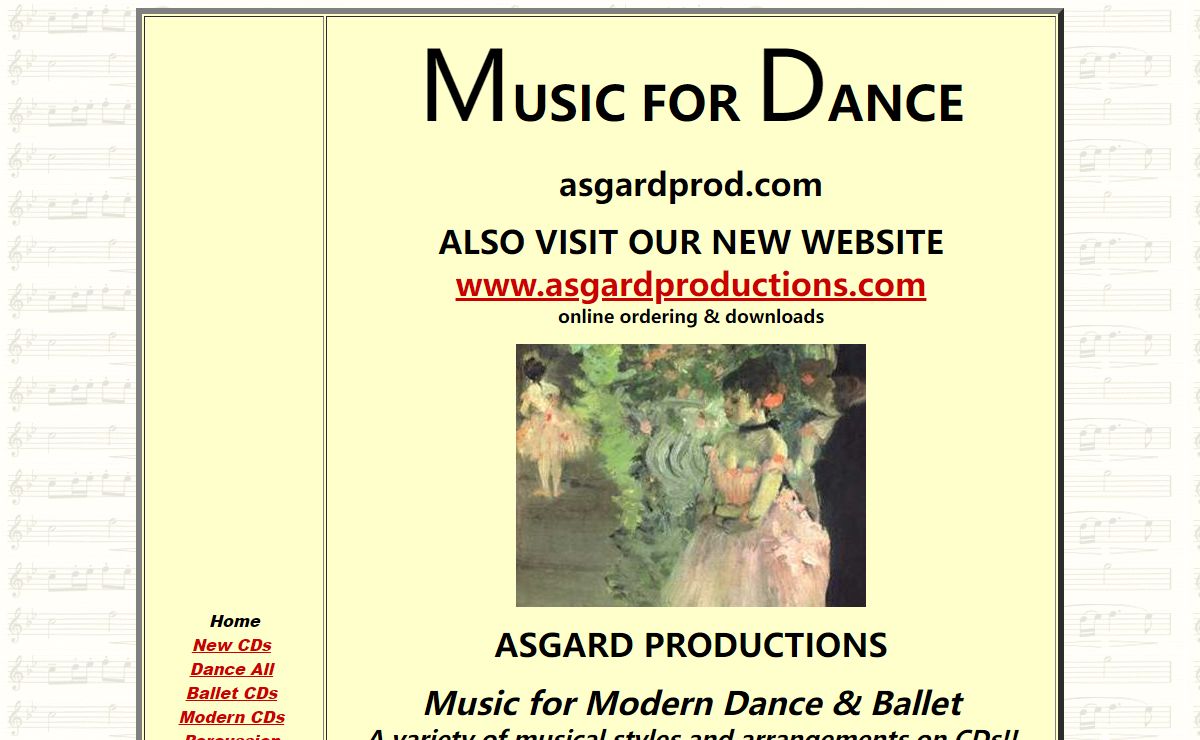 Asgard Productions: Ballet & Dance Class Music, CDs, DVD