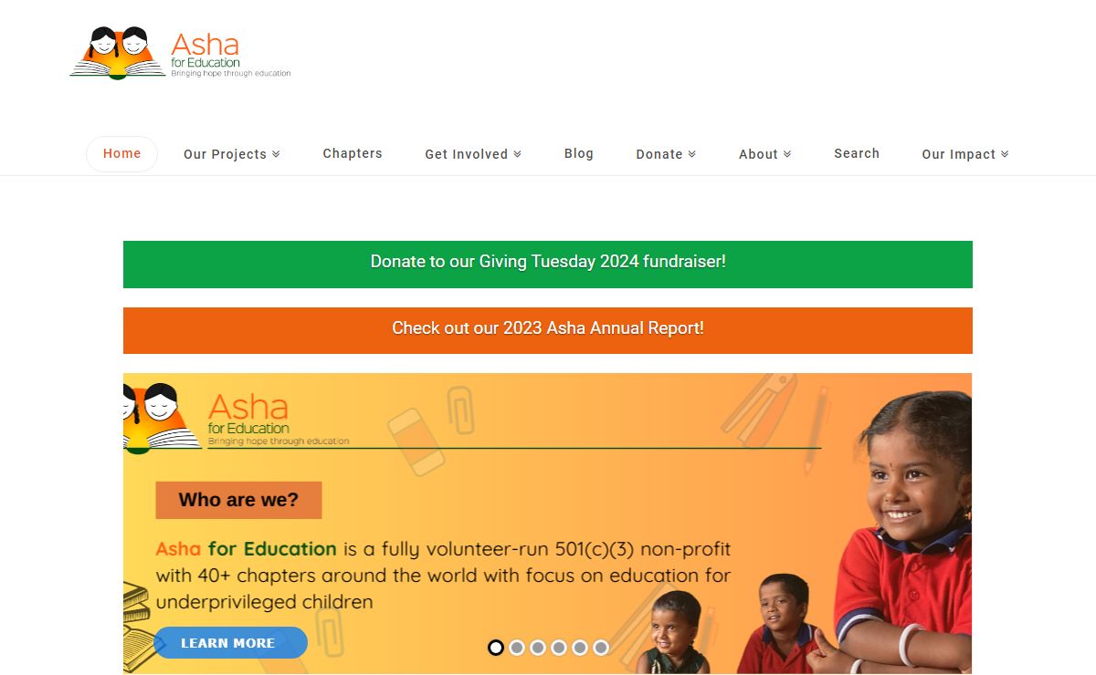 Asha for Education | Catalyzing socio-economic change through the education of underprivileged children