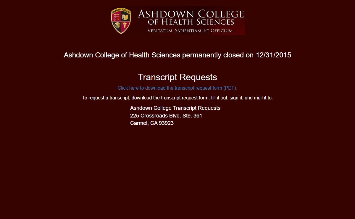 Ashdown College of Health Sciences