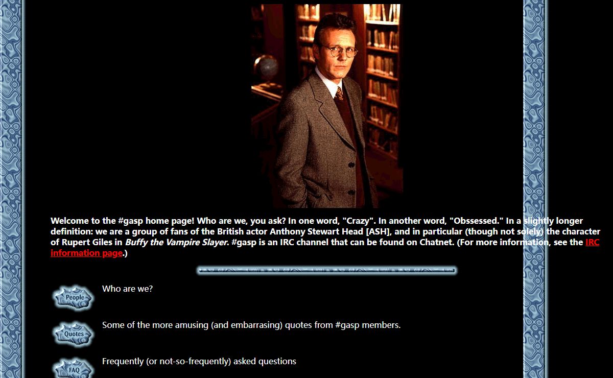 The #gasp home page