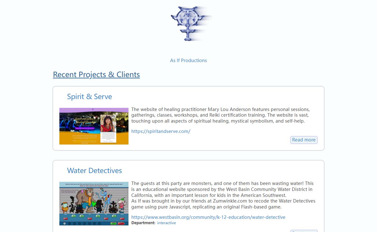 Recent Projects & Clients | As If Productions
