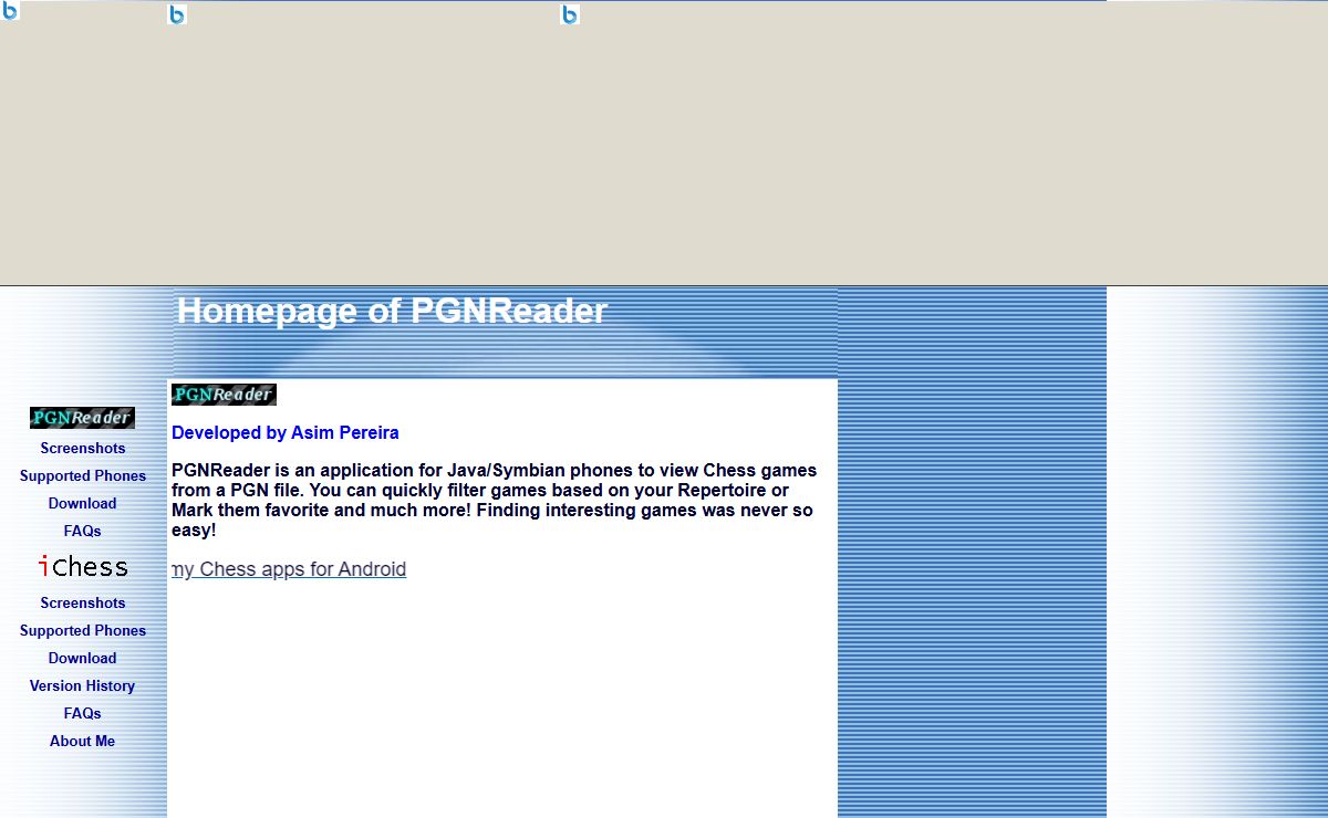 Homepage of PGNReader