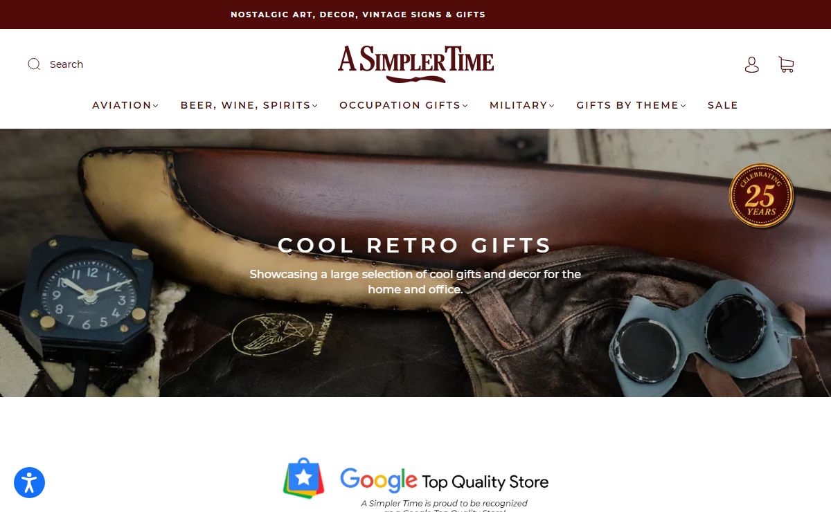 Retro & Vintage Themed Aviation, Nautical Décor & Gifts – A Simpler Time