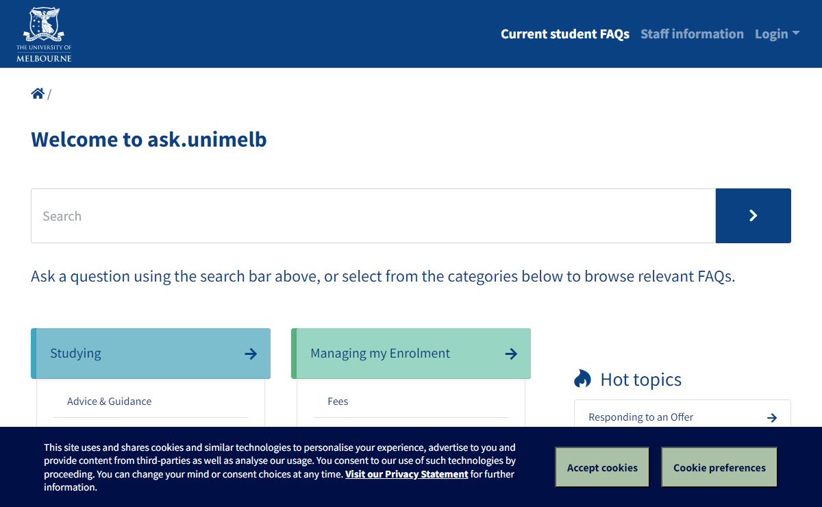 ask.unimelb: Home