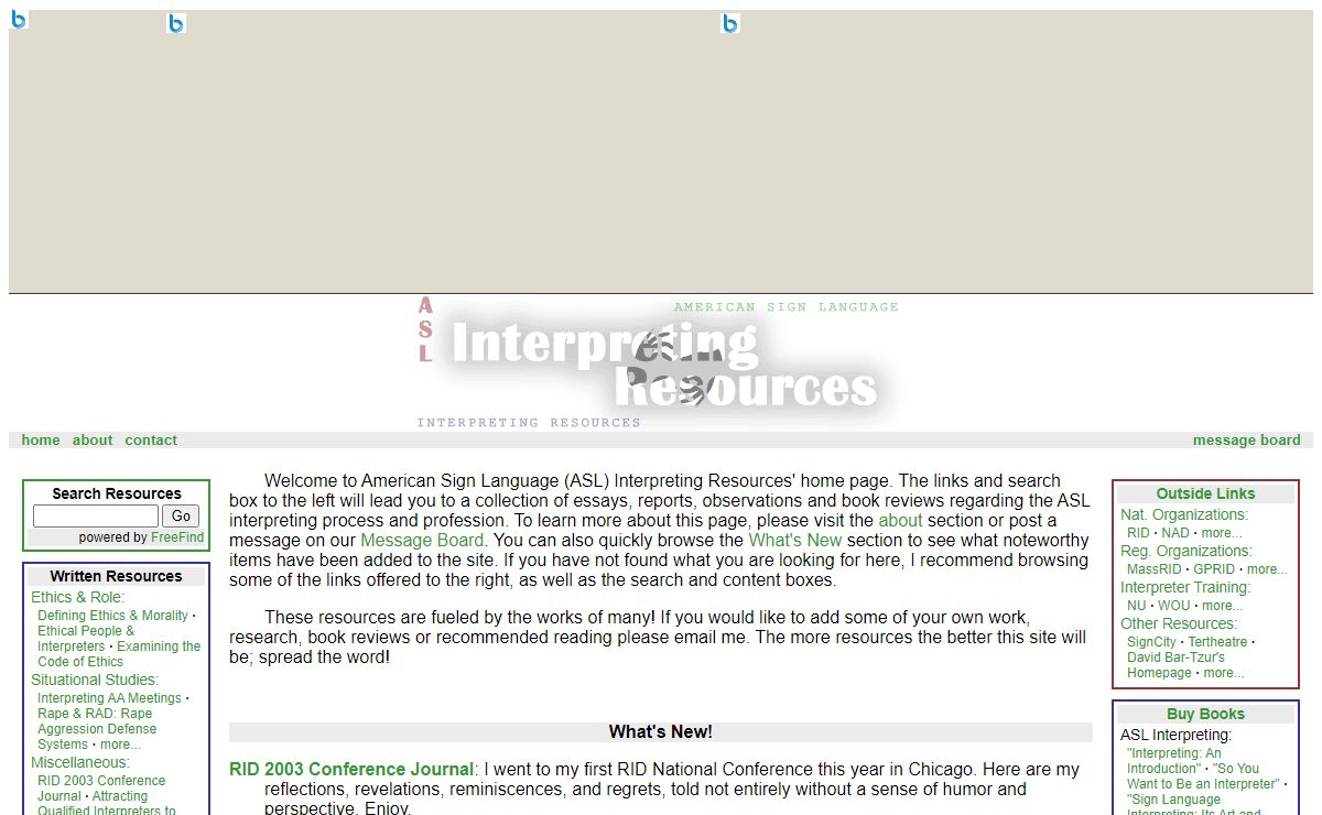 American Sign Language (ASL) Interpreting Resources