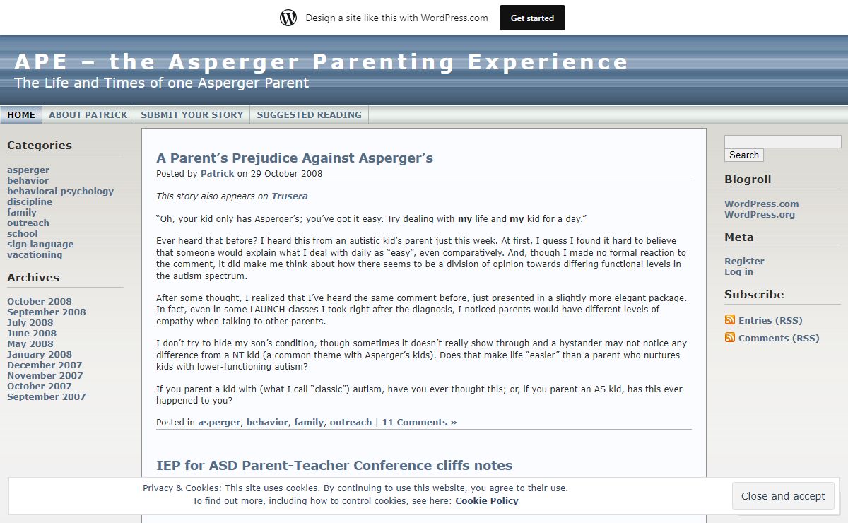 APE – the Asperger Parenting Experience