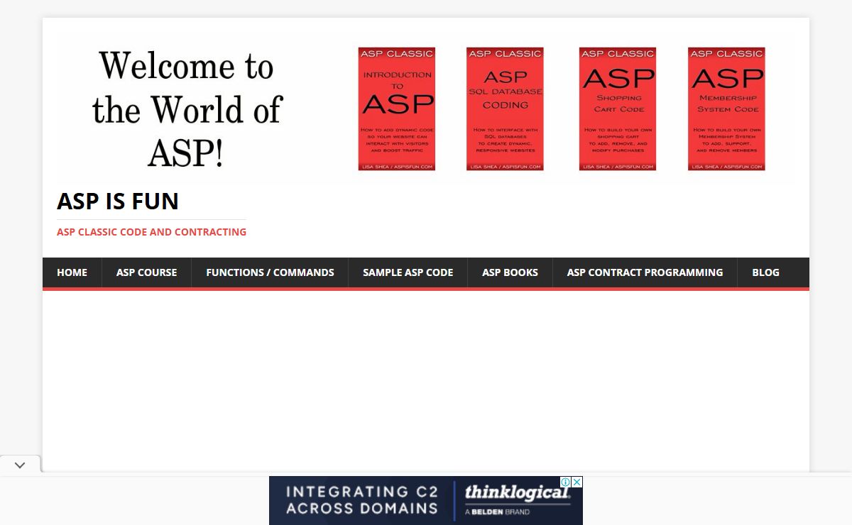 ASP Is Fun – ASP Classic Code and Contracting