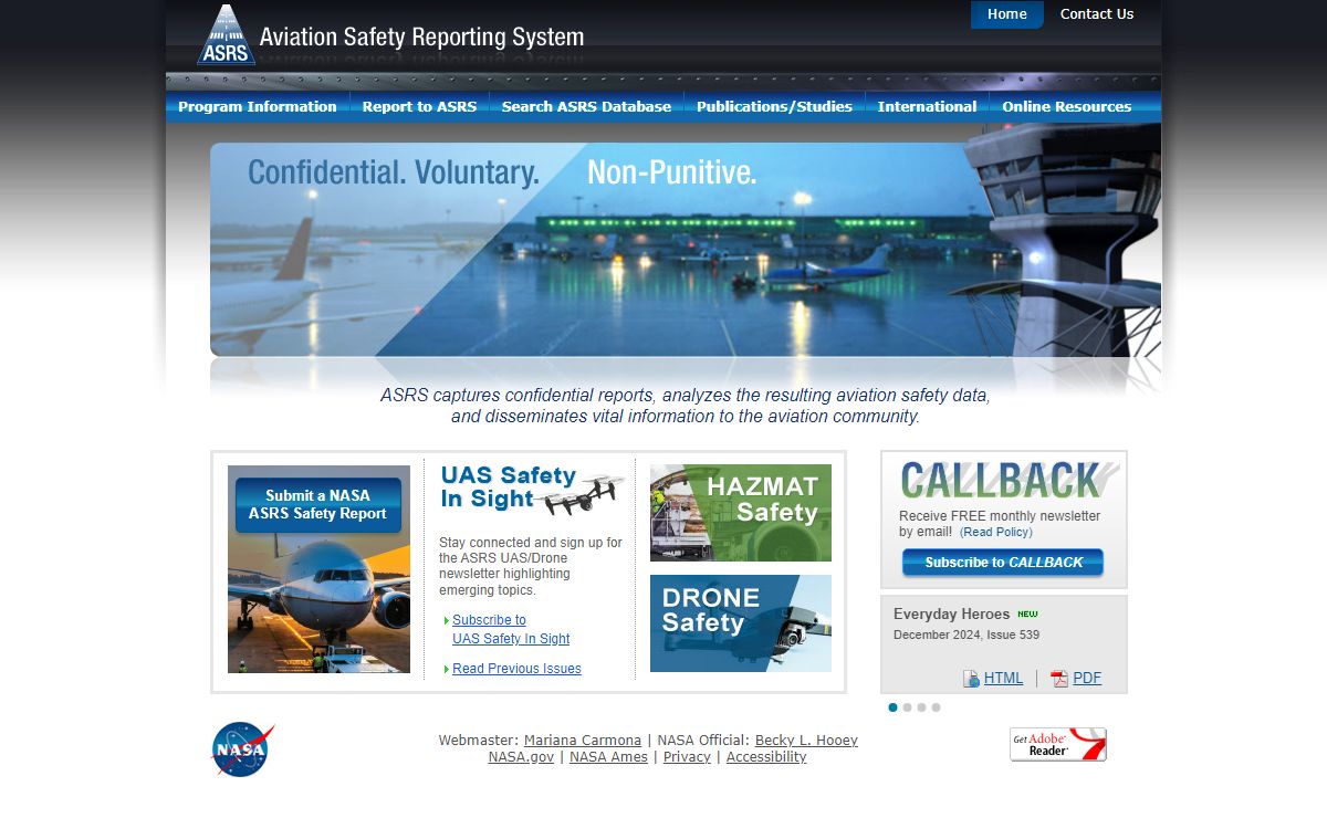 ASRS - Aviation Safety Reporting System