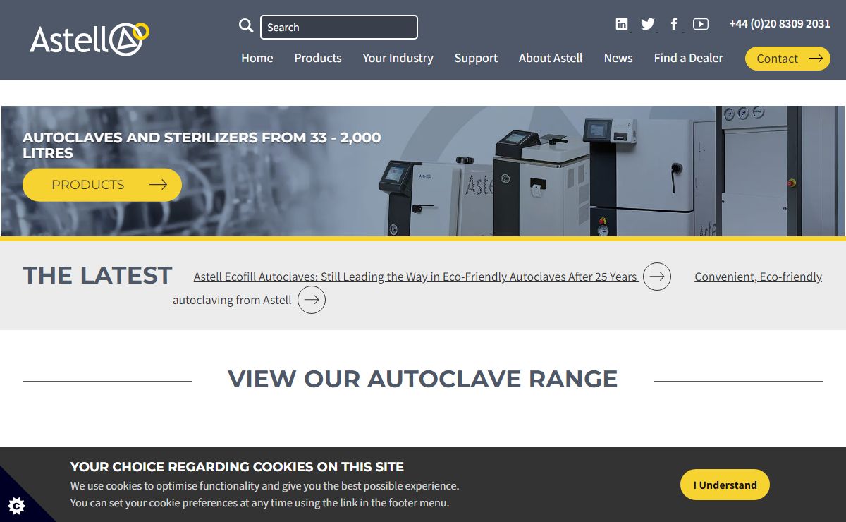 Experts in Sterilizers & Autoclaves | Astell UK