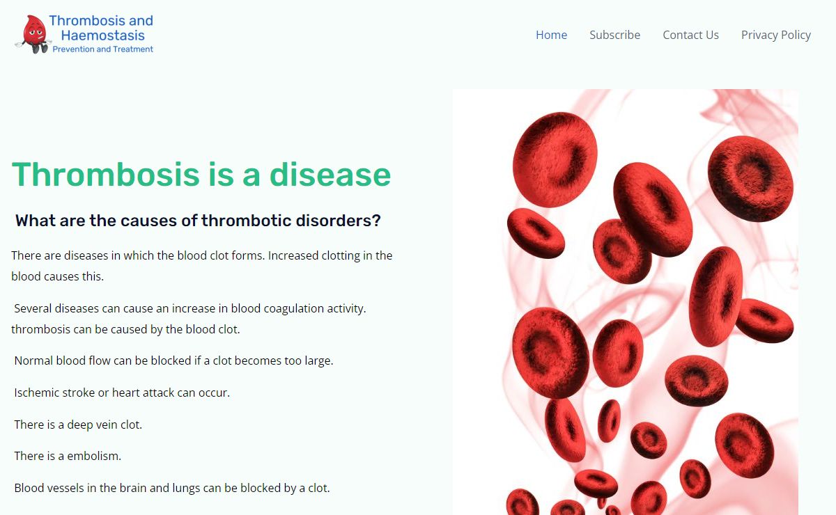 Thrombosis and Haemostasis - Prevention and Treatment