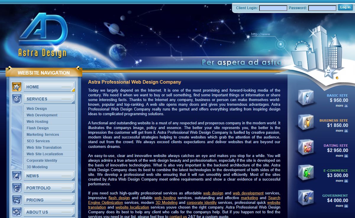 Astra Web Design Company - Professional Design & Web Development