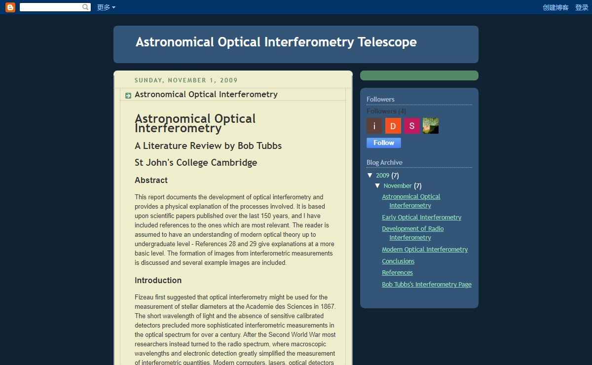 Astronomical Optical Interferometry Telescope
