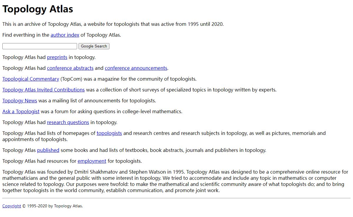 Topology Atlas
