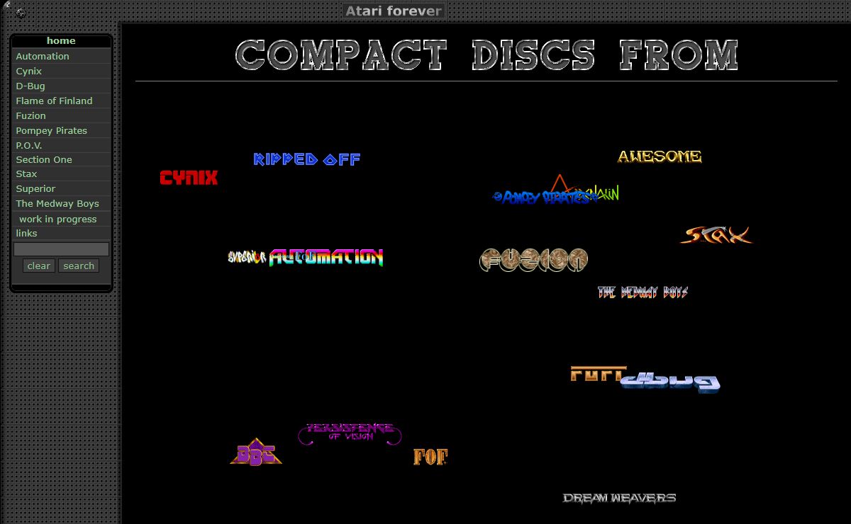 Mr.Sam's Atari ST site - menu chipmusic archive