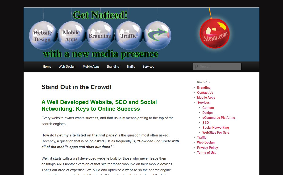 Get Noticed! with a New Media Presence | ateau.com