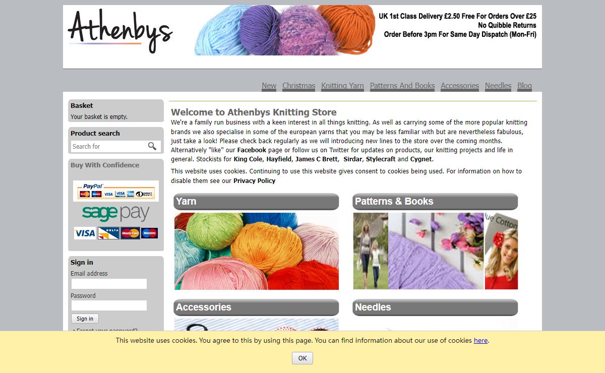 Buy Knitting Yarn, Patterns & Accessories Online at Athenbys UK