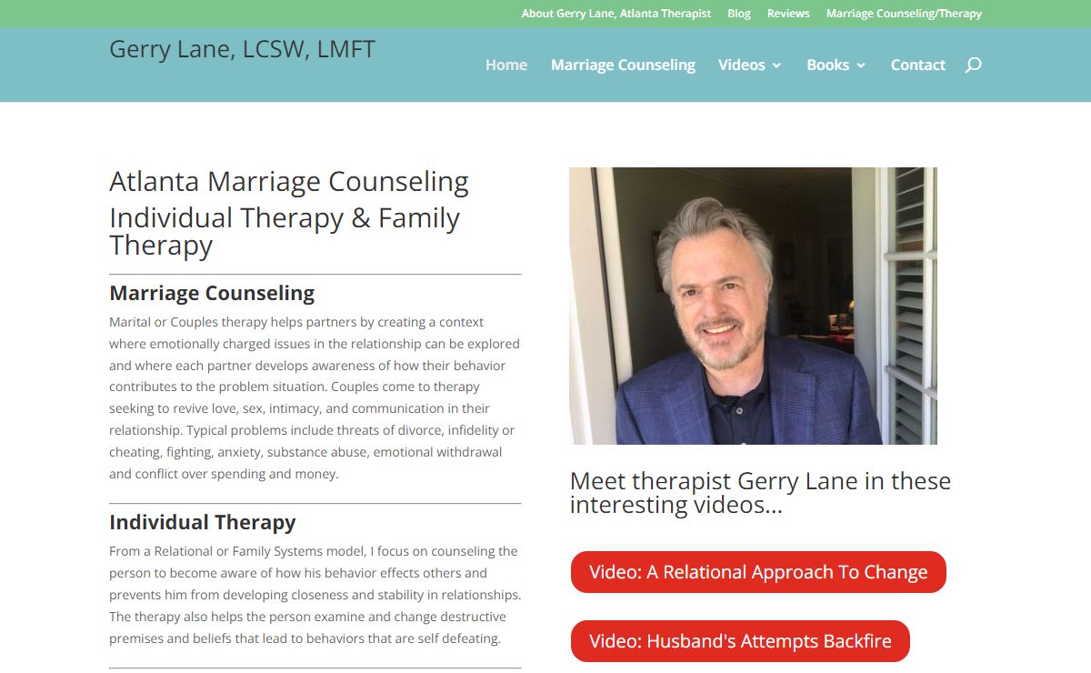 Atlanta Marriage Counseling, Therapy: Therapist Gerry Lane
