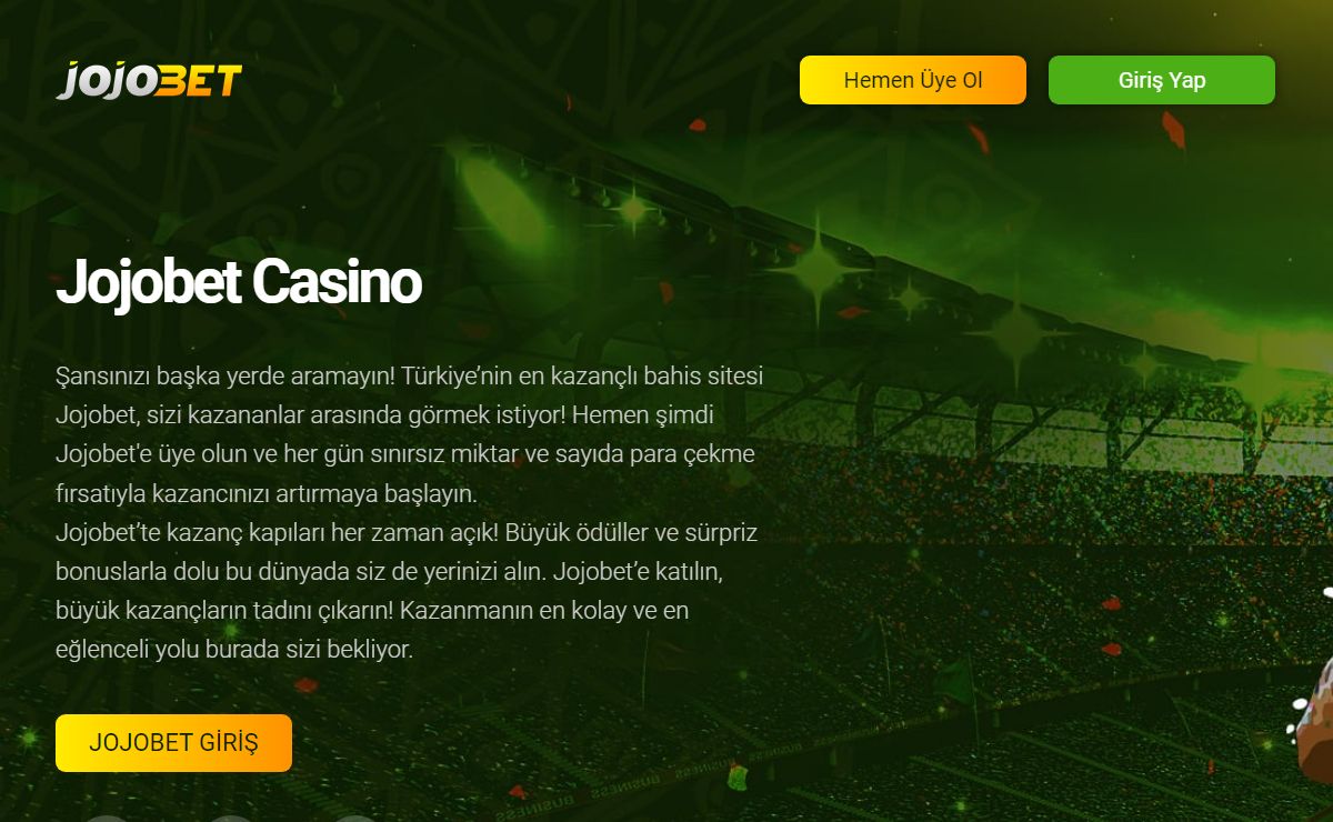 Jojobet: Bahis ve Casinoda Tek Adres - Jojobet Giriş ve Üyelik
