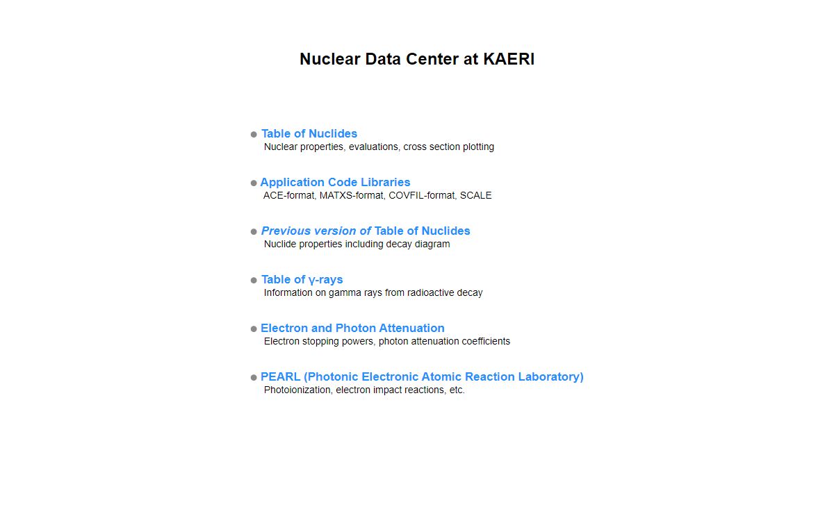 Nuclear Data Center at KAERI