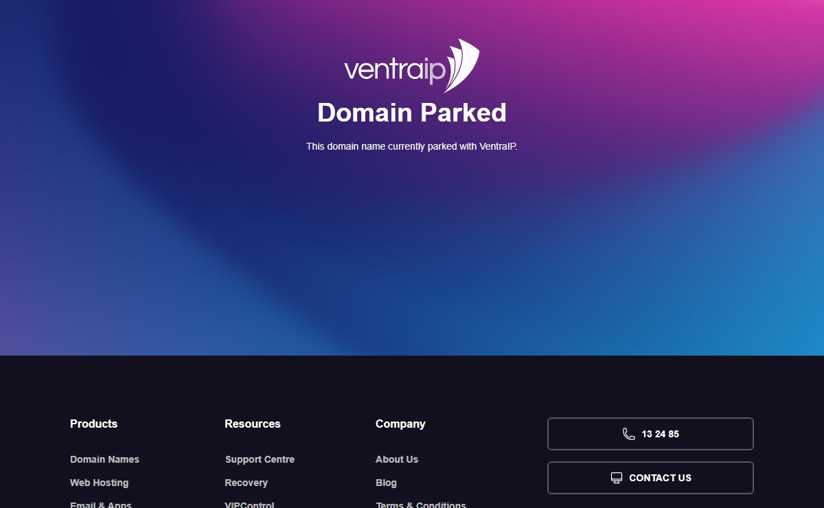 Domain Parked With VentraIP Australia