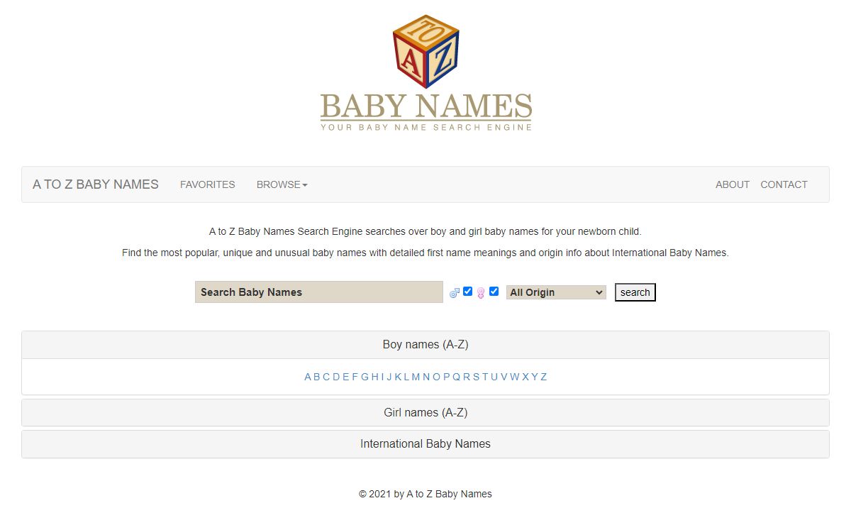 A to Z Baby Names | Your Baby Name Search Engine for Boy and Girl Baby Names