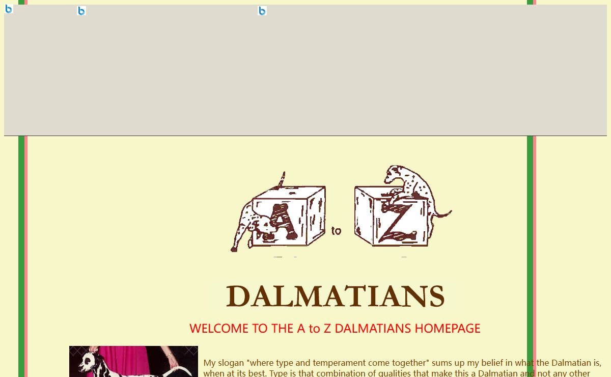 A to Z Dalmatians Homepage