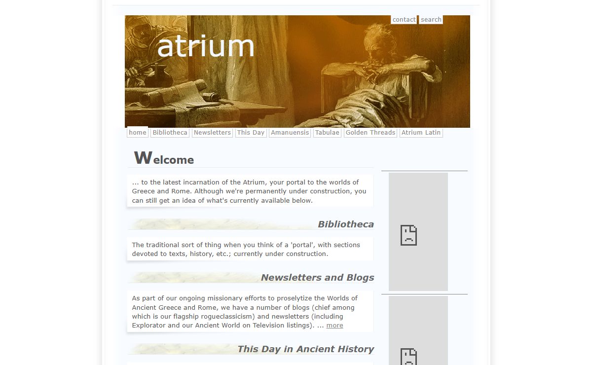 The Atrium :: Portal to the Worlds of Ancient Greece and Rome
