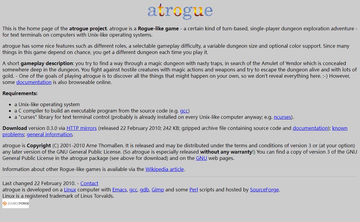 atrogue Home Page