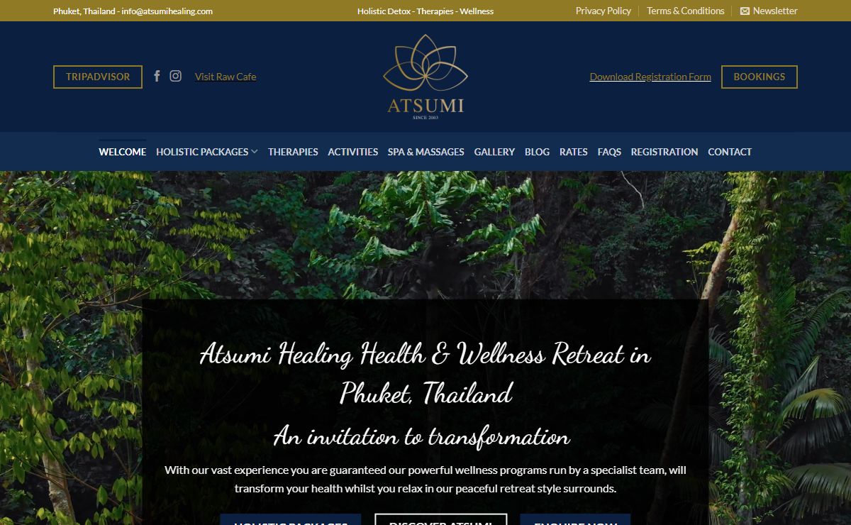 Health & Wellness Detox Retreat Thailand | Atsumi Healing, Phuket