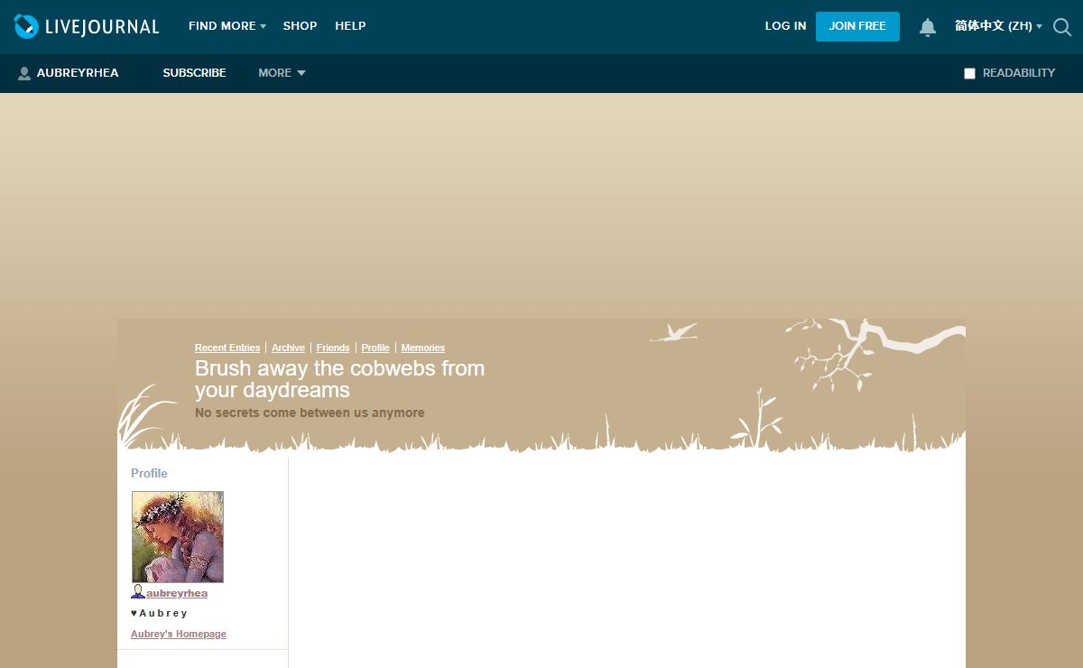 Brush away the cobwebs from your daydreams — LiveJournal